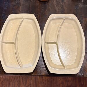 Nordic Ware Cream Divided Dinner Tray